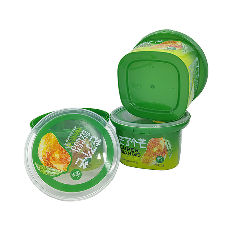 PP IML Plastic Square Ice Cream Bucket