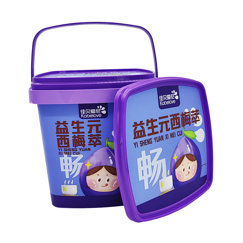 PP Plastic In Mold Label Square Bucket