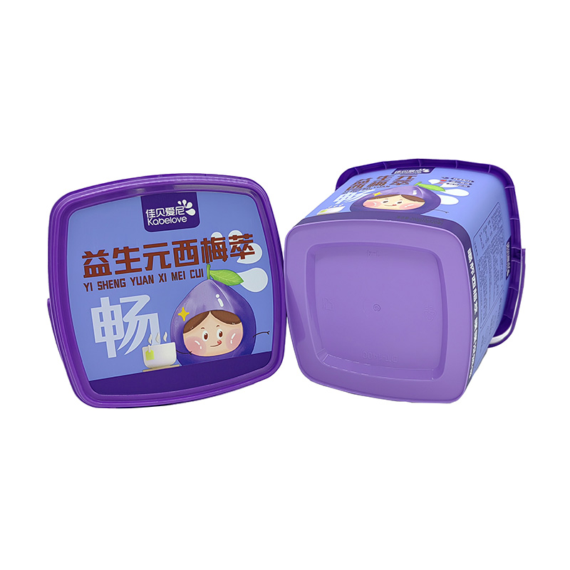 PP Plastic In Mold Label Square Bucket