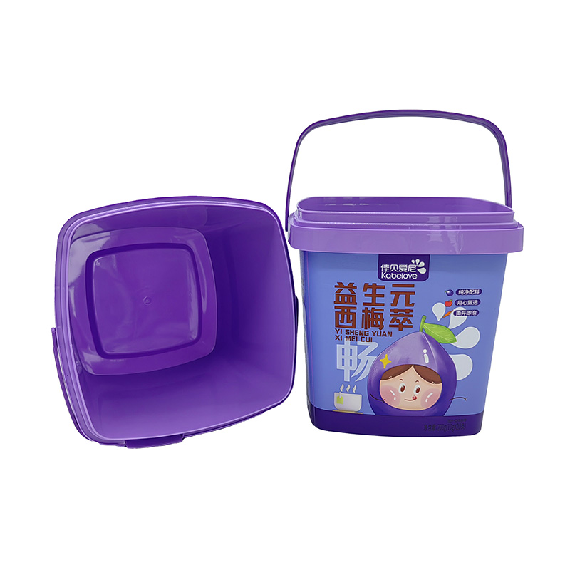 PP Plastic In Mold Label Square Bucket