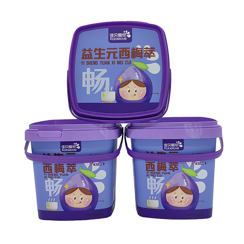 PP Plastic In Mold Label Square Bucket