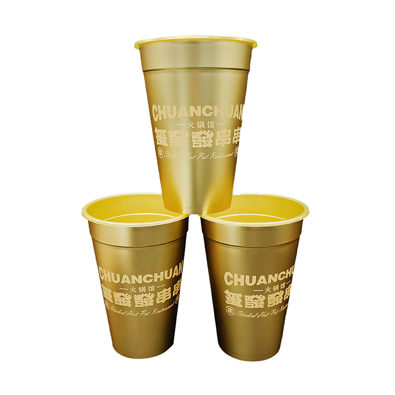 Cawan smoothie plastik PP dalam label acuan